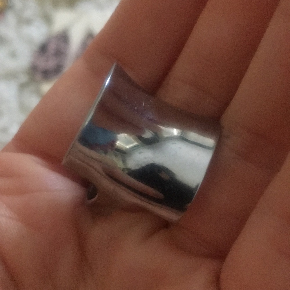 Large silver ring